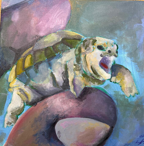 “Thurtle” — Acrylic — 2025