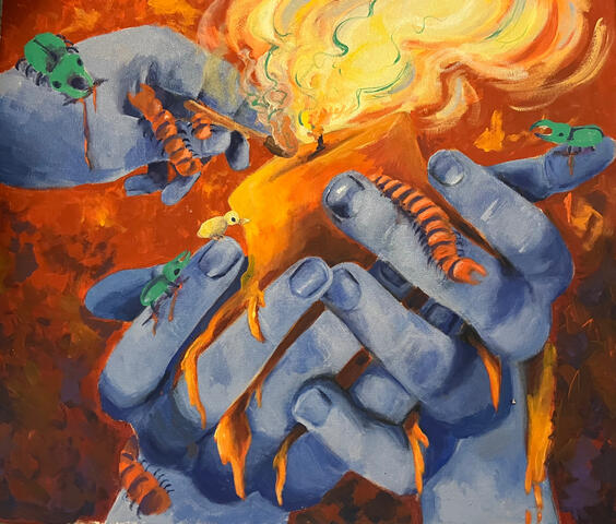 “Melted” — Acrylic — 2024
